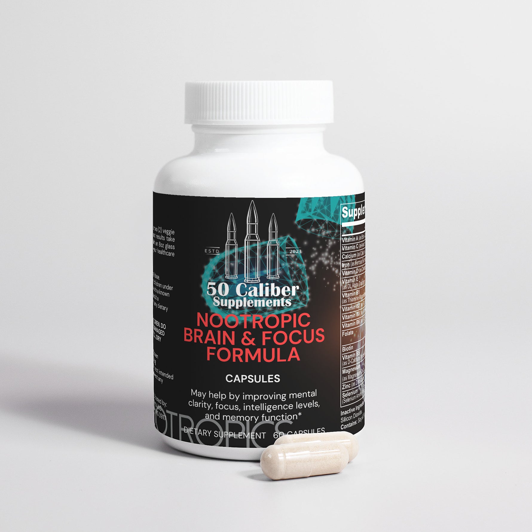 Unleash Your Mental Potential with 50 Caliber Nootropics: Exploring the Benefits